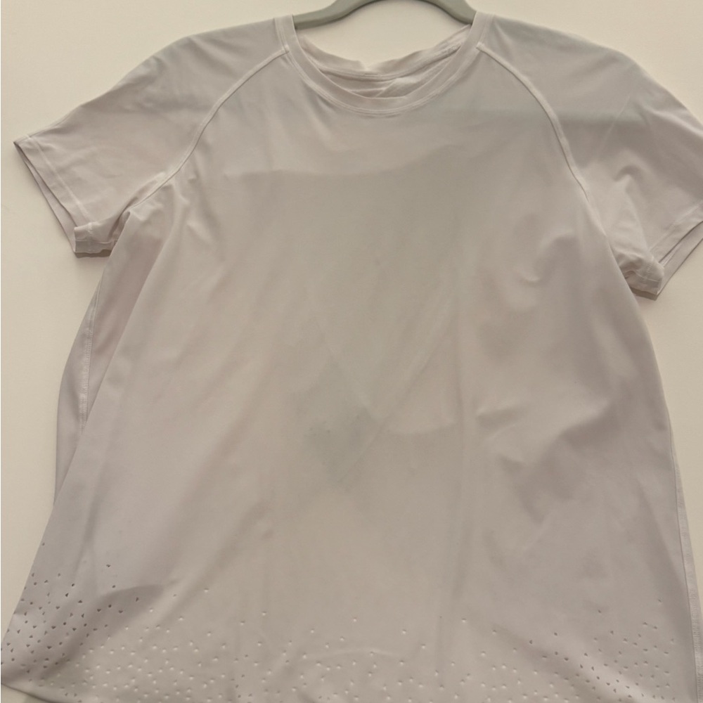 White Lululemon Short Sleeve Athletic Top
